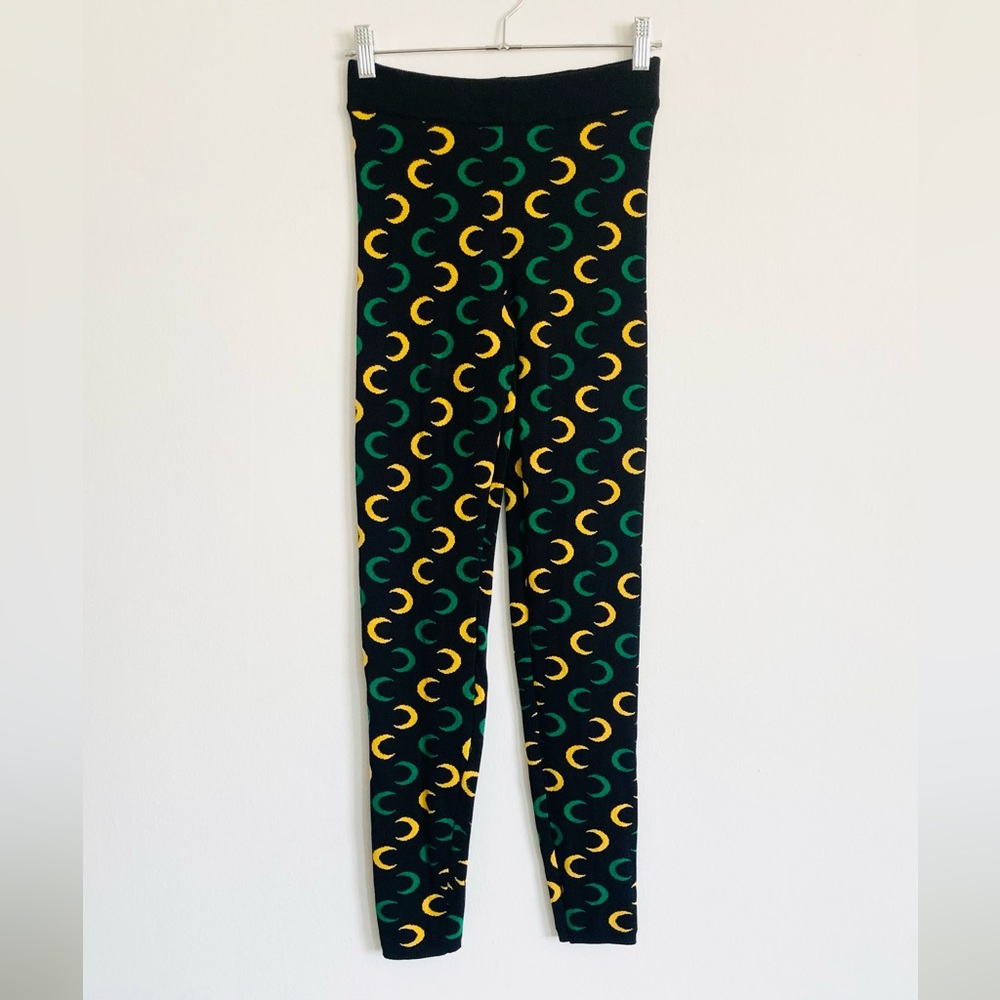 IMMODEL Crescent Moon Thick Sweater Leggings in Black Size Small New w/o tags!